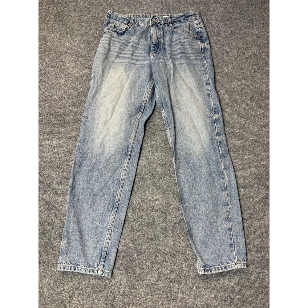 Zara Jeans Womens 6 28x27 Blue High Rise Tapered Denim Light Wash Casual